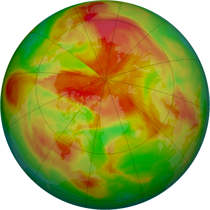 Arctic ozone map for 15 April 2001